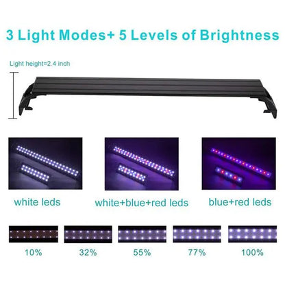 Hygger Extendable LED Light HG918-16w Tropical Treasures Wyo LLC
