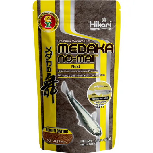 Hikari Medaka No-Mai Next fish food formulated for adult medaka ricefish and small freshwater fish with balanced daily nutrition