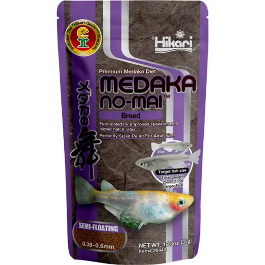Hikari Medaka No-Mai Breed fish food designed to support breeding medaka ricefish and improve conditioning and spawning performance