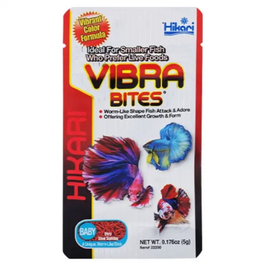Hikari Vibra-Bites Baby 0.18oz bloodworm-like tropical fish food for bettas nano fish and small freshwater fish
