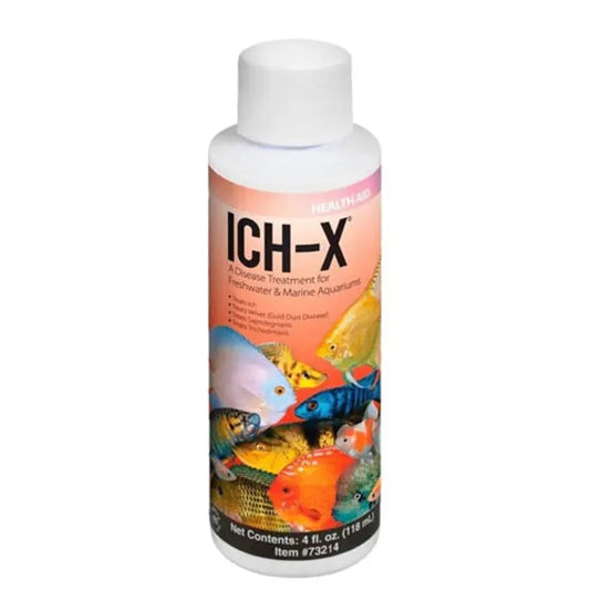 Hikari Ich-X 4 oz bottle – aquarium ich and fungus treatment for freshwater and saltwater fish