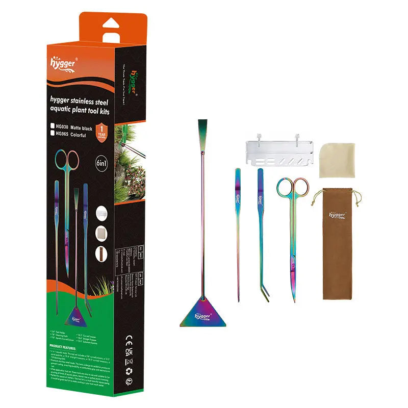 Hygger Stainless Steel Aquarium Tools HG030 Colorful Tropical Treasures Wyo LLC