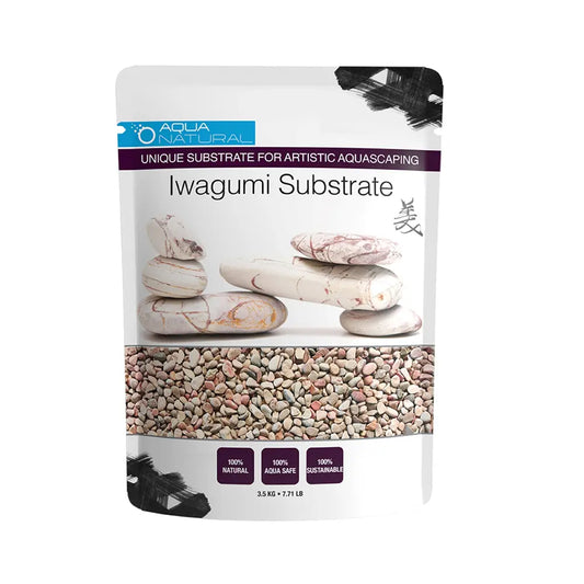 Pisces Iwagumi Nile 7.7 lb bag of natural sand-colored aquarium substrate for freshwater aquariums and aquascaping.