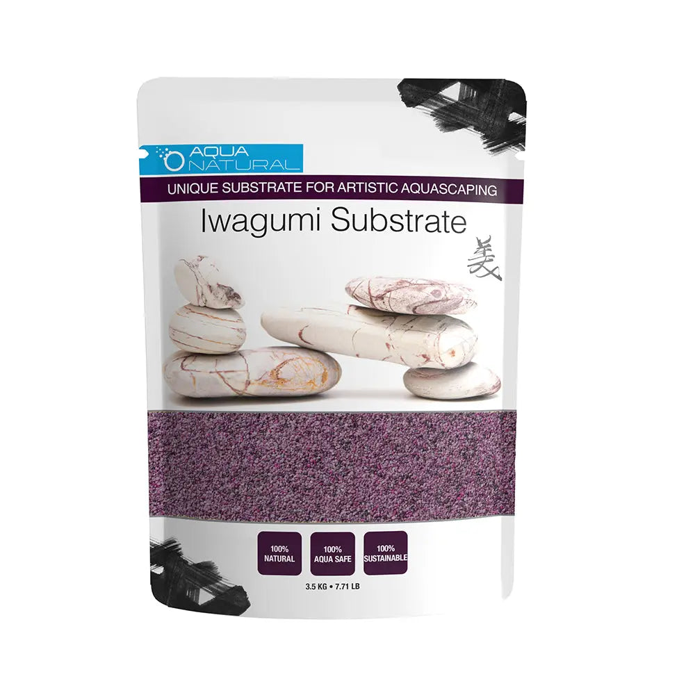 Pisces Iwagumi Garnet 7.7 lb bag of natural red aquarium substrate for freshwater aquariums and aquascaping.