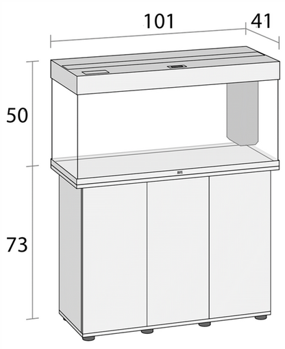 Juwel Rio 125 Black Aquarium & Cabinet Combo featuring integrated LED lighting, advanced filtration, and matching black stand for freshwater fish, planted aquariums, and community fish setups.