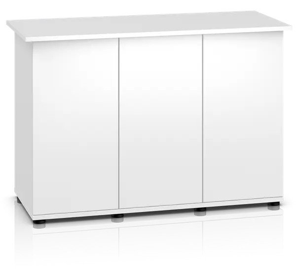 Juwel Rio 350 White Aquarium & Cabinet Combo with integrated LED lighting, built-in filtration, and matching white stand for freshwater fish, planted aquariums, and cichlid setups.