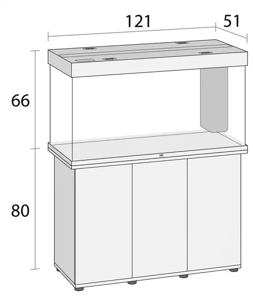 Juwel Rio 350 Light Wood Aquarium & Cabinet Combo with built-in LED lighting, internal filtration system, and matching cabinet for freshwater fish, planted tanks, and large community aquariums.
