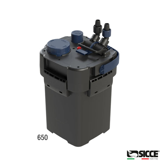 Sicce MEGA FILTRA 650 aquarium filtration system – AC-powered filter for freshwater and marine aquariums