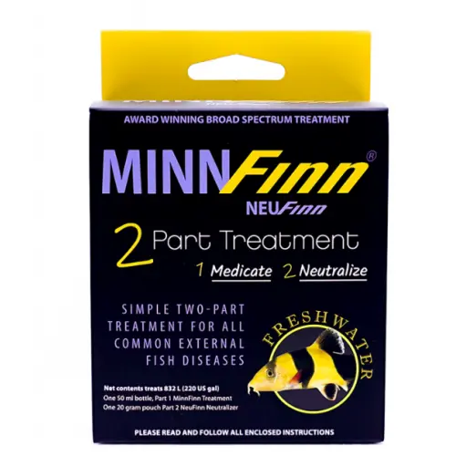 AquaFinn MinnFinn Freshwater fish food package for freshwater aquarium fish featuring balanced daily nutrition for tropical community fish and freshwater aquariums.