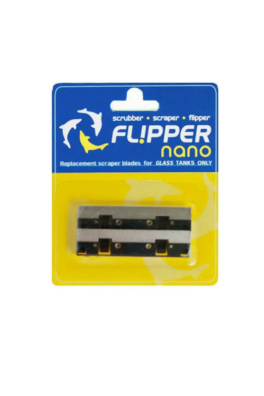 Flipper Nano Stainless Steel Blade 2 Pack – replacement blades for magnetic aquarium glass cleaners.