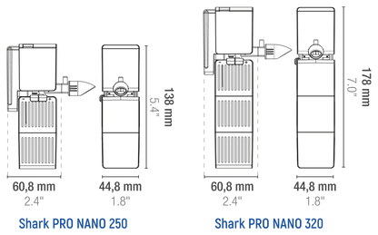 “Sicce Shark Nano 320 Internal Filter – compact 85 GPH modular aquarium filter for nano, betta, and shrimp tanks.”