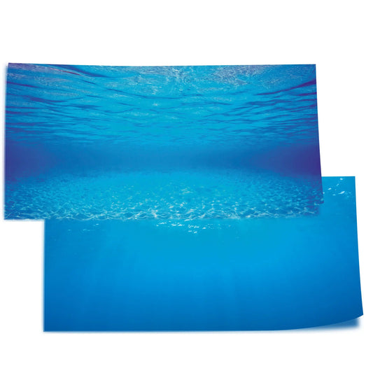 Juwel Poster 2 S Blue Water – small aquarium background with bright blue water design for nano freshwater tanks