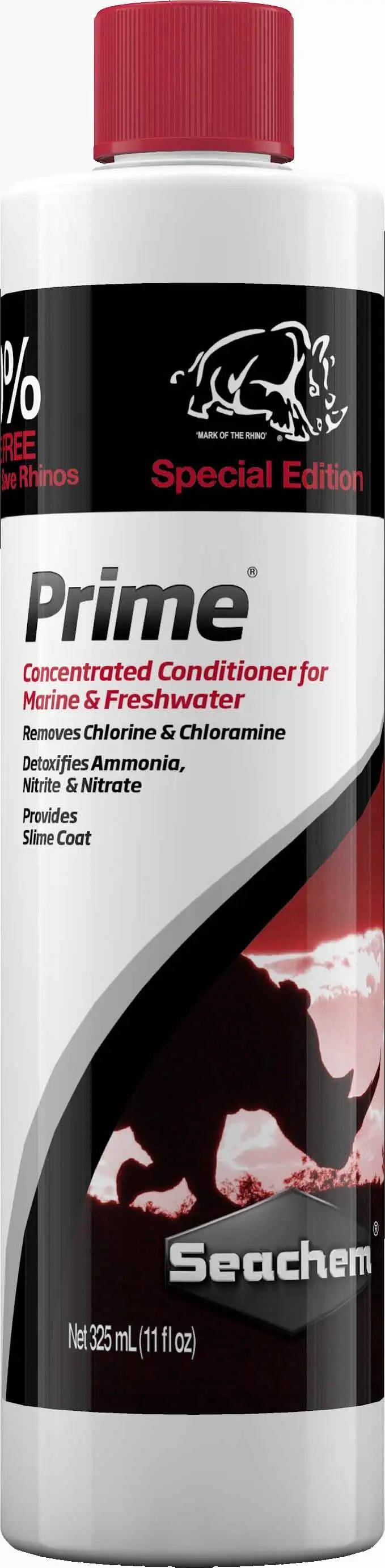 Seachem Prime 325 mL bonus size concentrated freshwater and saltwater aquarium water conditioner
