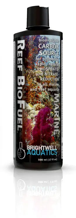 Brightwell Aquatics Reef BioFuel 500 mL carbon dosing supplement for nitrate and phosphate reduction in reef aquariums