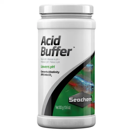 Seachem Acid Buffer 10.6 oz phosphate-free freshwater aquarium pH buffer for planted tanks, community aquariums, and controlled pH adjustment.