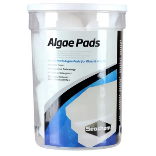 Seachem Algae Pads 18 Pack aquarium cleaning pads for removing algae and biofilm from glass and acrylic freshwater, saltwater, reef, and planted tanks.