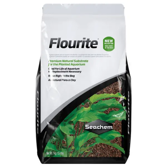 Seachem Flourite 15.4 lb planted aquarium substrate for freshwater planted tanks, shrimp tanks, aquascapes, and root-feeding plants.