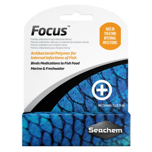 Seachem Focus 5 g medication binder for fish food and aquarium treatment routines