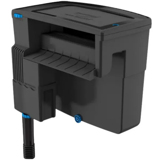 Seachem Tidal 110 hang-on-back aquarium power filter with adjustable flow, surface skimmer, and large media basket for tanks up to 110 gallons.