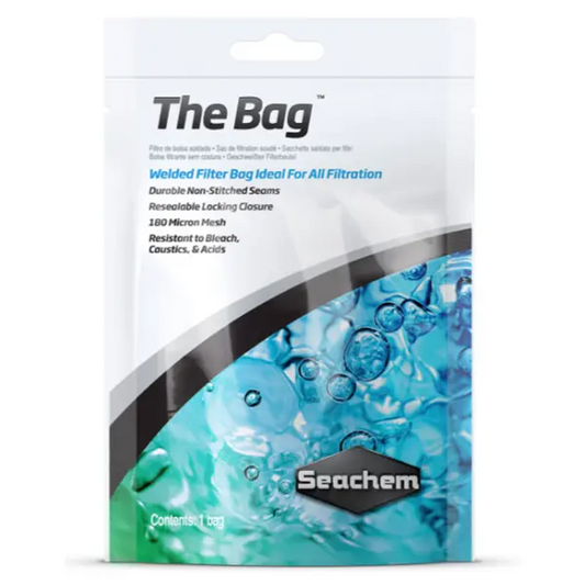 Seachem The Bag reusable 180-micron welded aquarium filter media bag