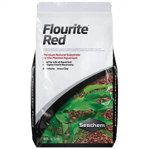 Seachem Flourite Red 15.4 lb planted aquarium substrate for freshwater planted tanks, shrimp tanks, aquascapes, and root-feeding plants.