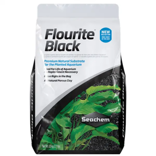 Seachem Flourite Black 7.7 lb planted aquarium substrate for freshwater planted tanks, shrimp tanks, aquascapes, and root-feeding plants.