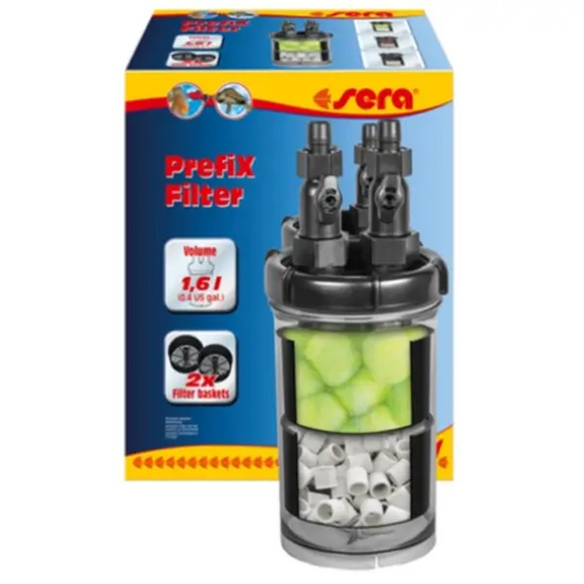 sera PrefiX Filter motorless aquarium prefilter with two media baskets