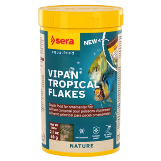 Sera Vipan Tropical Flakes 250 mL complete floating food for ornamental freshwater fish
