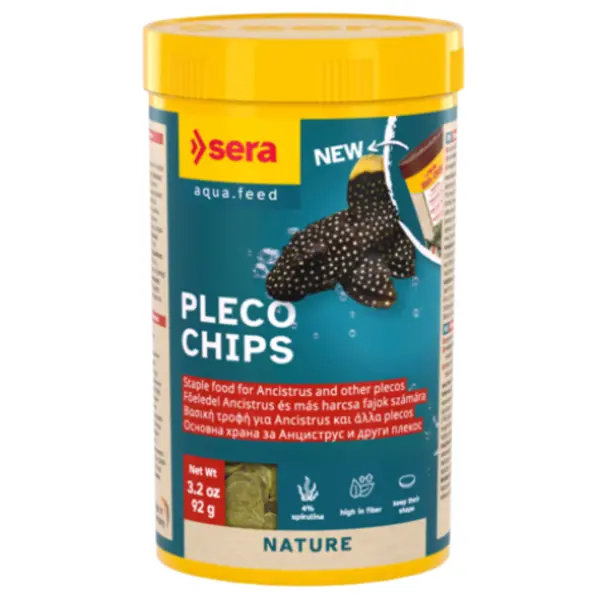 Sera Pleco Chips 250 mL sinking fiber-rich food for Ancistrus and other plecos