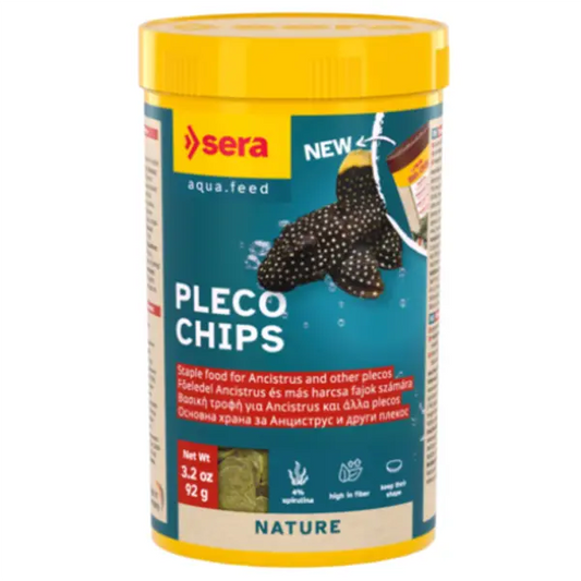 Sera Pleco Chips 250 mL sinking fiber-rich food for Ancistrus and other plecos