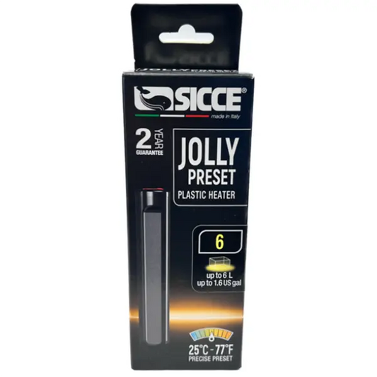 SICCE Jolly Preset 6W plastic aquarium heater for tanks up to 1.6 gallons
