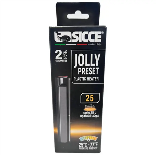 SICCE Jolly Preset 25W plastic aquarium heater for tanks up to 6.6 gallons