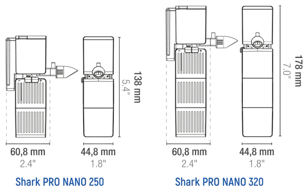 SICCE Shark PRO Nano 320 Internal Aquarium Filter – 15 to 25 Gallons