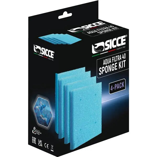 Sicce Aqua Filtra 10 20 Replacement Sponges 4 Pack for Aqua Filtra HOB filters