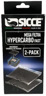 Sicce HyperCarbo Cartridge activated carbon filter media for freshwater and saltwater aquariums