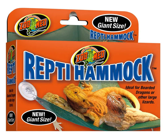 Zoo Med Repti Hammock – nylon mesh reptile hammock with suction cups for climbing and basking in terrarium.