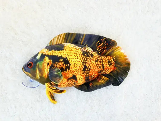Green Pleco Oscar Fish Lava 13 inch Plushie – soft aquarium collectible toy