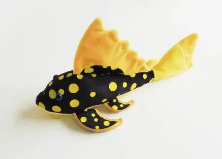 GreenPleco Sunshine Plecostomus Plush – bright yellow pleco fish plush toy for aquarium enthusiasts