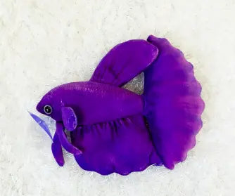 GreenPleco Betta Violeta Plush – soft purple Betta fish plush toy with elegant fins for aquarium enthusiasts