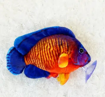 GreenPleco Coral Beauty Plush – soft blue and orange marine angelfish plush toy for aquarium and ocean enthusiasts