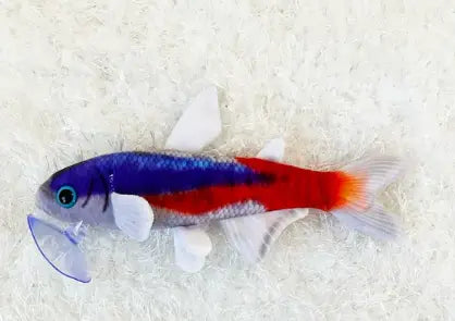 GreenPleco Neon Tetra Cardinal Plush – blue and red tetra plush toy inspired by cardinal and neon tetras for aquarium enthusiasts