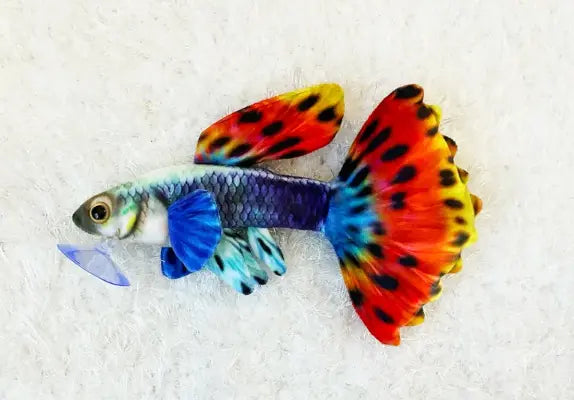 GreenPleco Guppy Spettro Plush – Multi-colored guppy collectible plush made from eco-friendly materials by GreenPleco