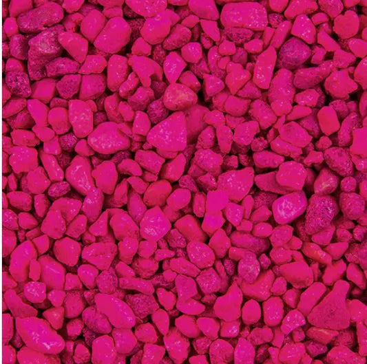 Estes Permaglo Pink Aquarium Gravel bright pink decorative substrate for freshwater aquariums, betta tanks, and colorful fish displays