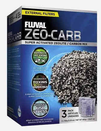 Fluval Zeo-Carb activated carbon and ammonia remover aquarium filter media