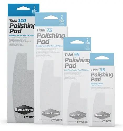 Seachem Tidal 110 Polishing Pad 2 Pack – fine mechanical filter media for crystal-clear freshwater and saltwater aquariums.