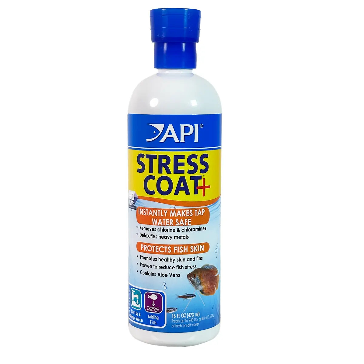 API Stress Coat making tap water safe for fish with slime coat protection