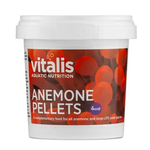 Vitalis Nutrition Anemone Soft Pellets 2.12oz 4mm food for target feeding anemones in saltwater reef aquariums.