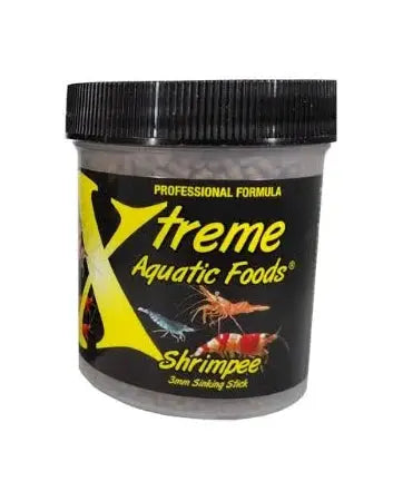 Xtreme Shrimpee Sinking Sticks 2.4 oz shrimp food container