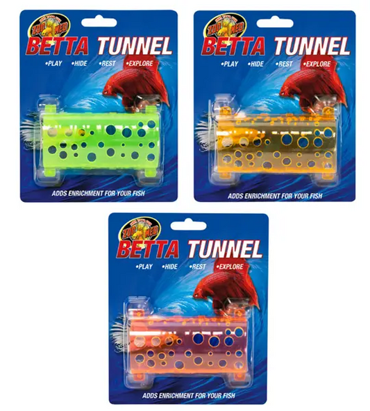 Zoo Med Betta Tunnel aquarium hide for betta fish, nano tanks, planted aquariums, shrimp tanks, and small freshwater setups.