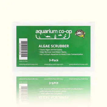 Algae Scrubber 3-Pack – aquarium-safe cleaning pads for removing algae from glass and acrylic fish tanks